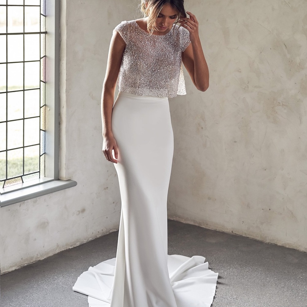 Anna Campbell Meadow Topper with Darcy Skirt size XXS Wedding Dress